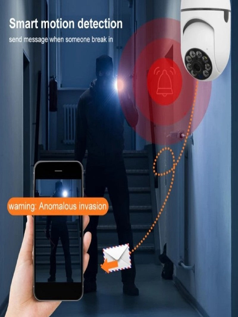 Câmera de Segurança 360 com Wi-Fi Formato Lâmpada