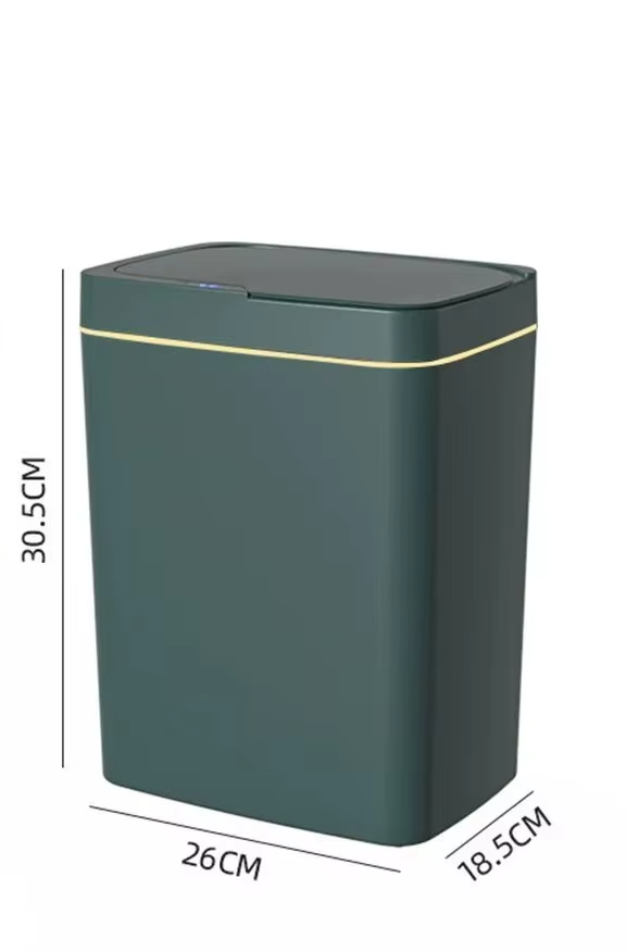 Lixeira inteligente sem contato com sensor de detecção estreita, 15L, com ensaca