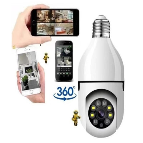 Câmera de Segurança 360 com Wi-Fi Formato Lâmpada