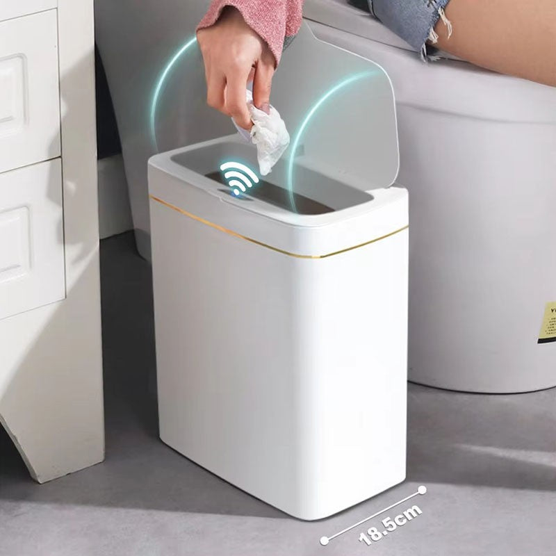 Lixeira inteligente sem contato com sensor de detecção estreita, 15L, com ensaca
