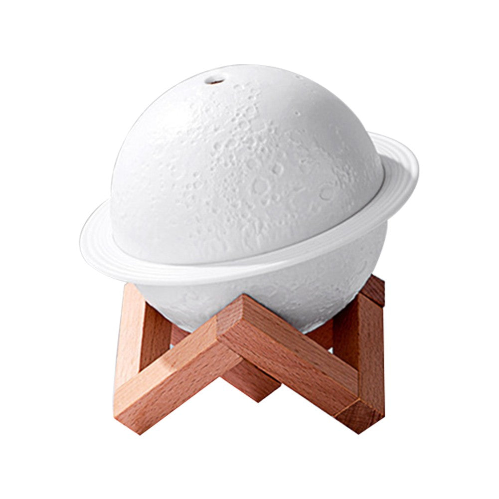 Difusores de Óleo Essencial com Luz LED, Umidificador de Ar 3D em Forma de Lua,
