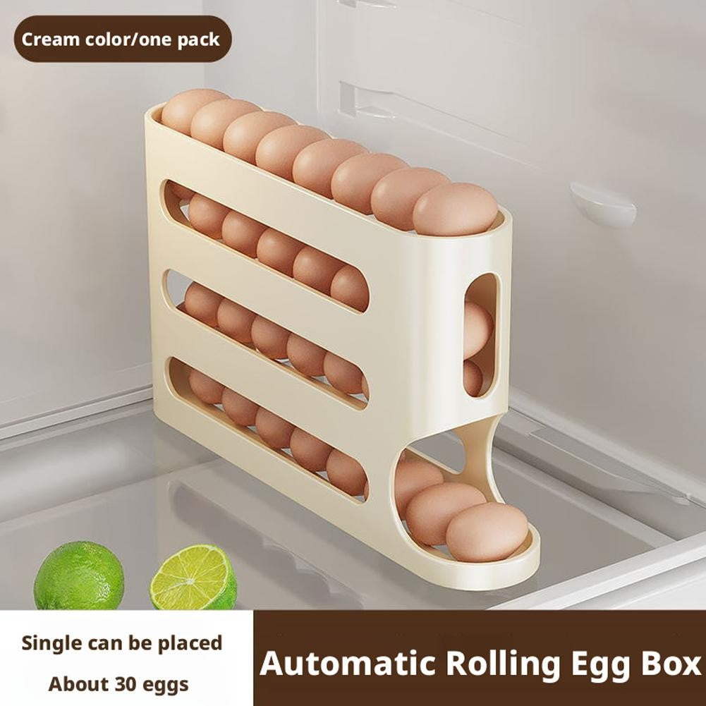 Suporte para Ovos Rolante de 4 Camadas 1/2PCS, Caixa de Armazenamento de Ovos pa