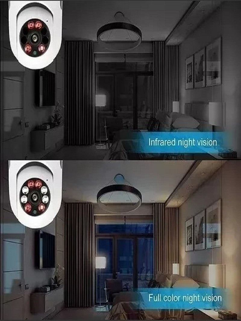 Câmera de Segurança 360 com Wi-Fi Formato Lâmpada